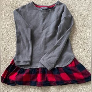 Grey Ruffle Sweatshirt